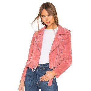 BLANKNYC Suede Moto in Dusty Coral